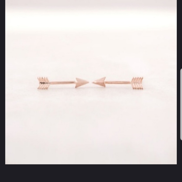 Jewelry - Super Cute ROSE GOLD plated Arrow earrings